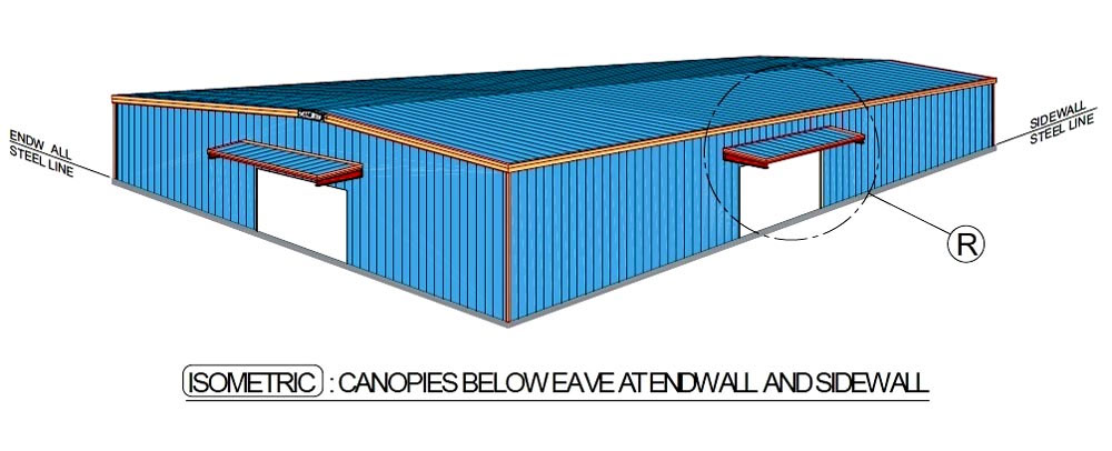 Industrial Steel Canopy Structure for PEB Buildings
